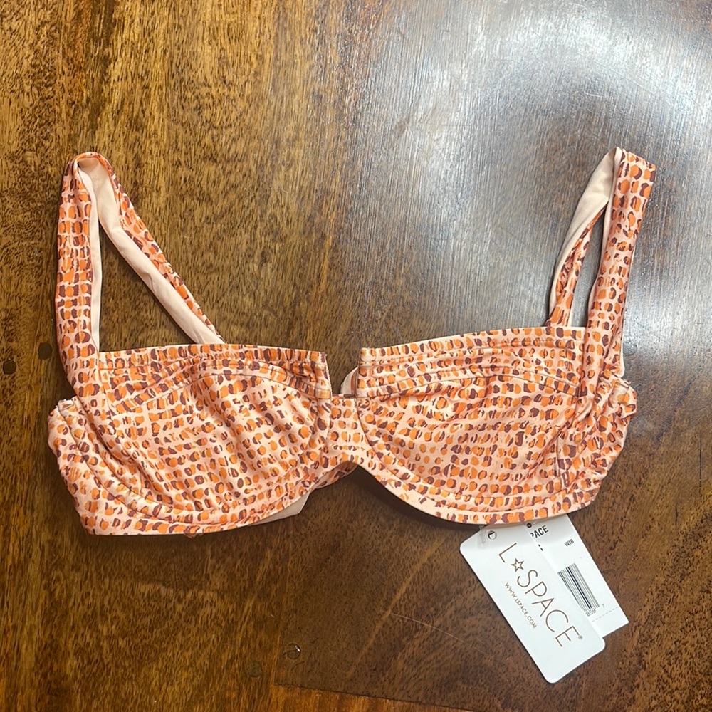 L*Space Camellia Bikini Top in New Wild Bunch  (S)